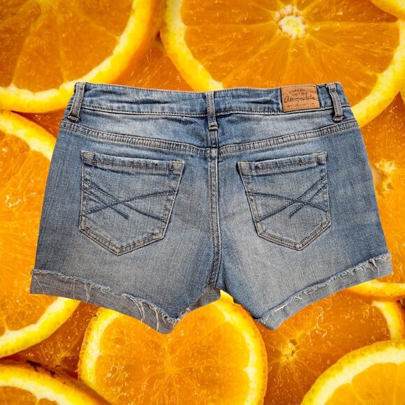 Aeropostale Denim‎ Roll Up Midi Faded Shorts Size 0 - Picture 5 of 6